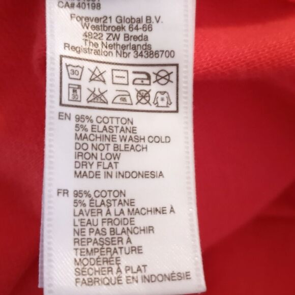 FOREVER 21 CORAL/ORANGE BODYCON DRESS SZ.L EUC - Picture 9 of 9